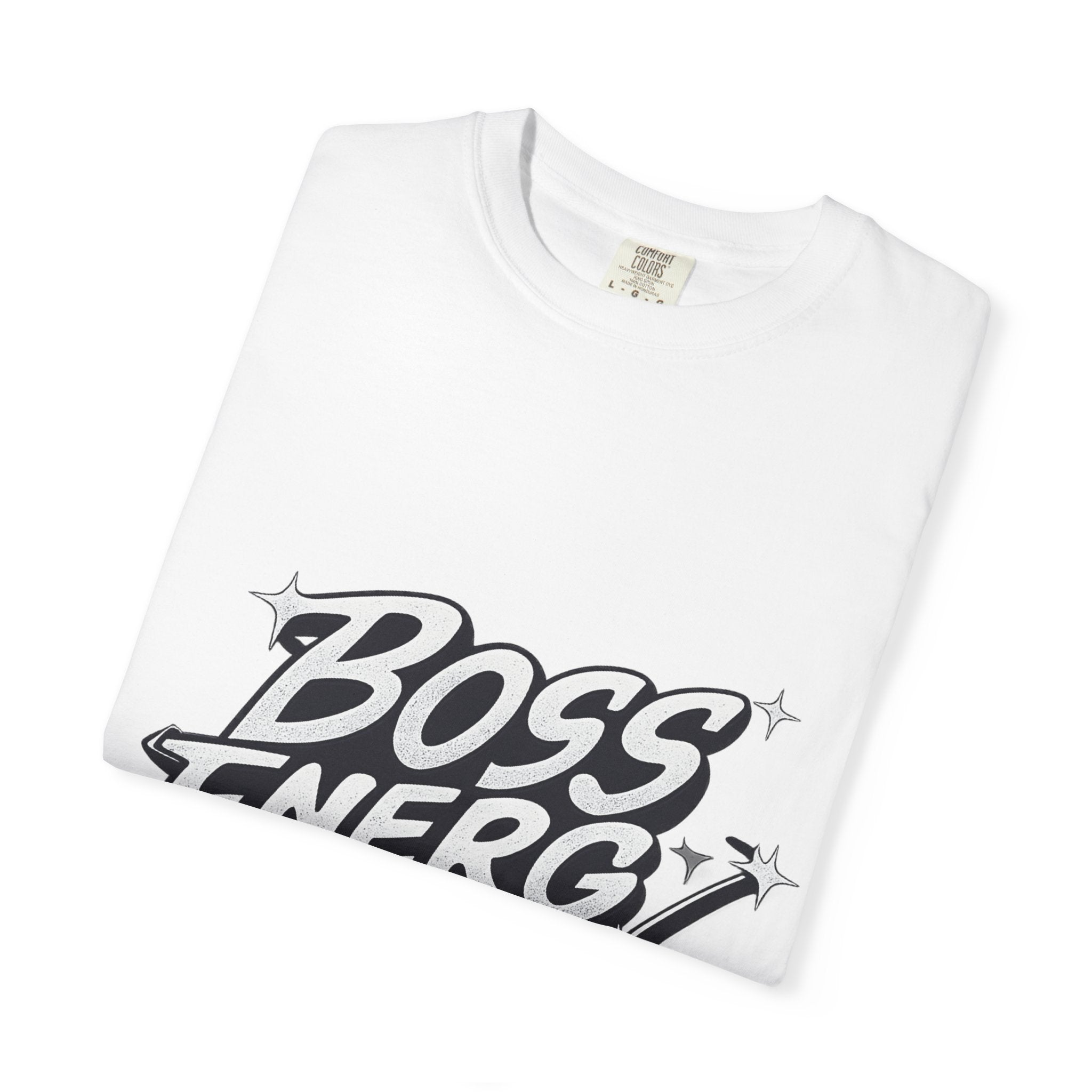 Boss Energy T‑Shirt — Bold Retro Script Graphic Tee