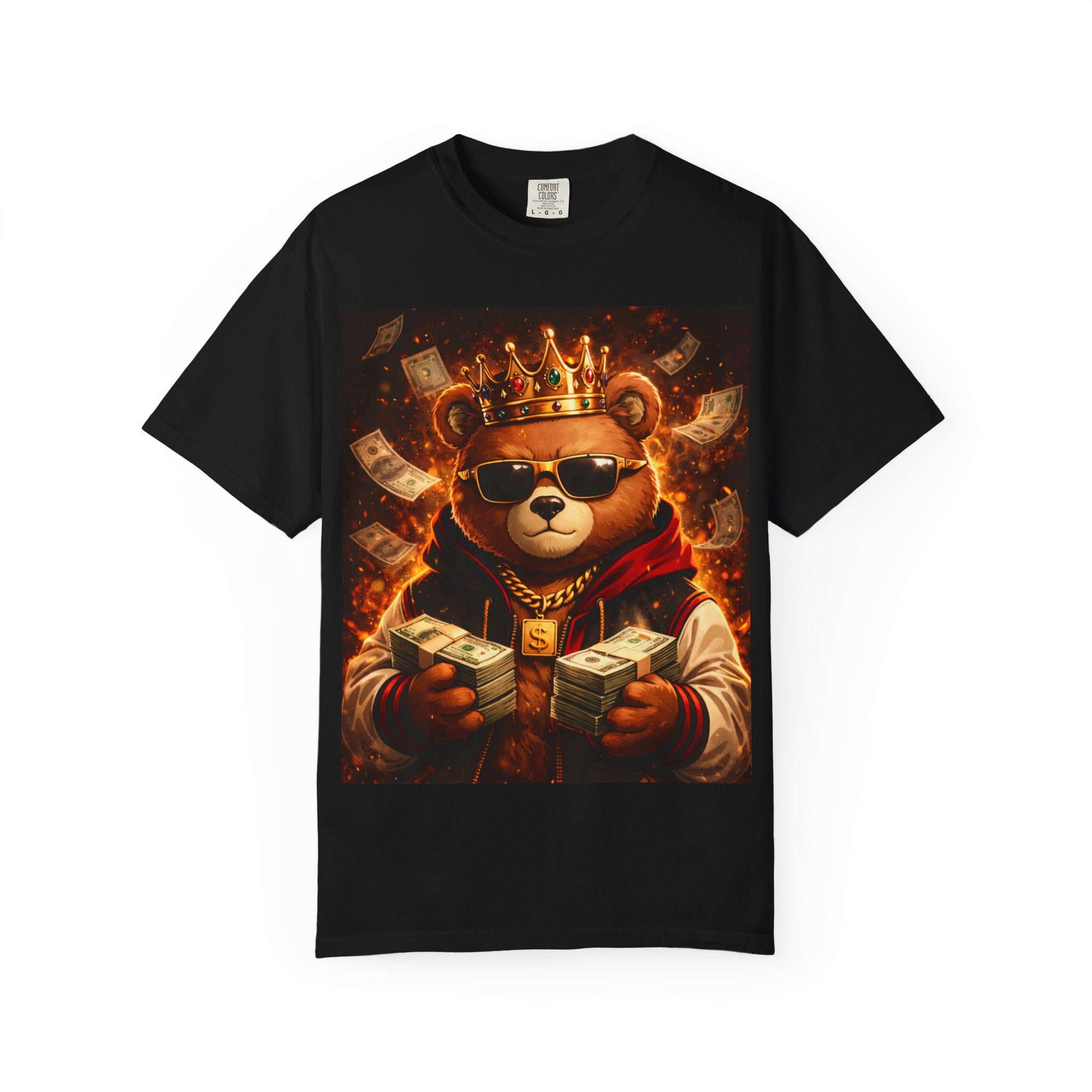 Bear King T-Shirt – Royal Money Crown Graphic Tee