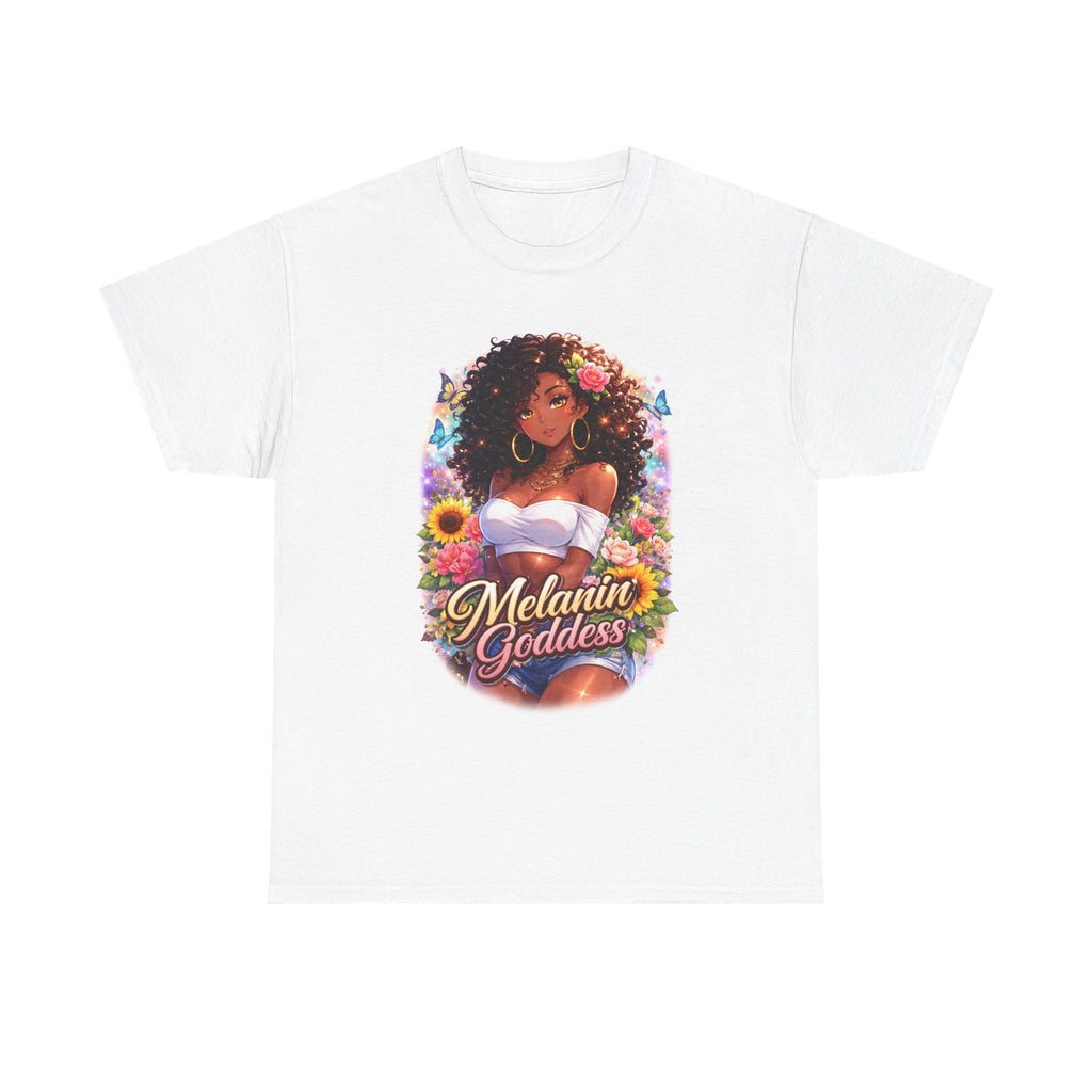 T-Shirt — "Melanin Goddess" Floral Afro Beauty Tee