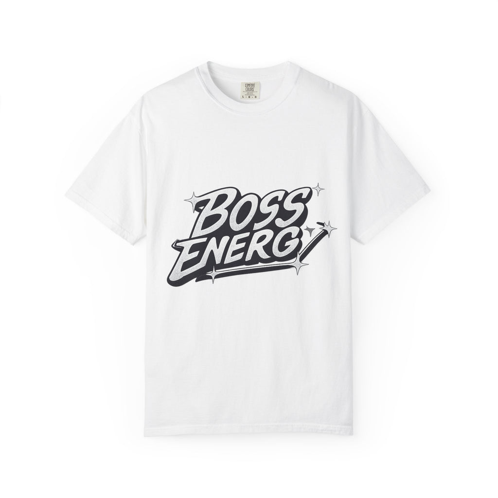 Boss Energy T‑Shirt — Bold Retro Script Graphic Tee