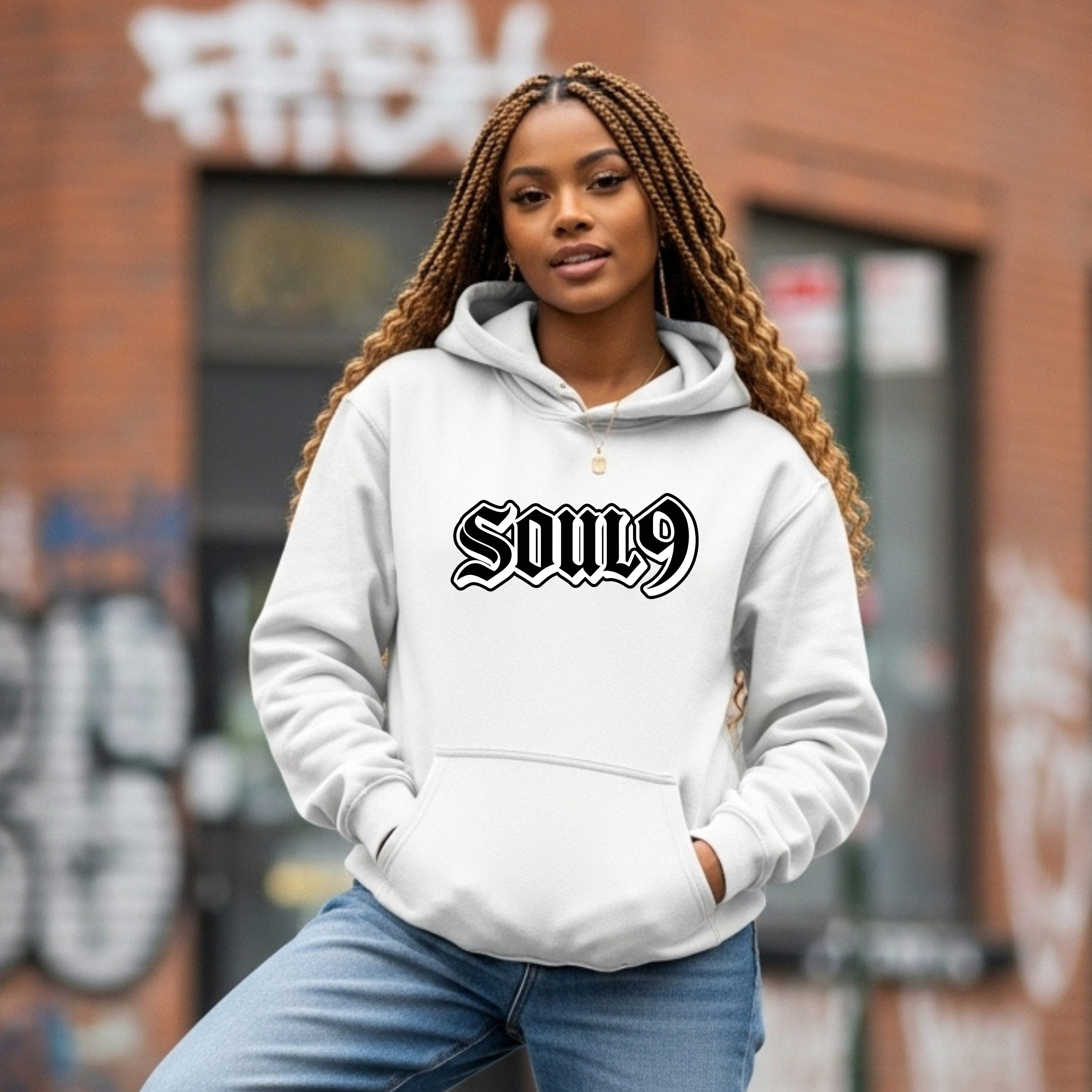 Soul9 Gothic Logo Hoodie — Vintage Blackletter Streetwear Pullover