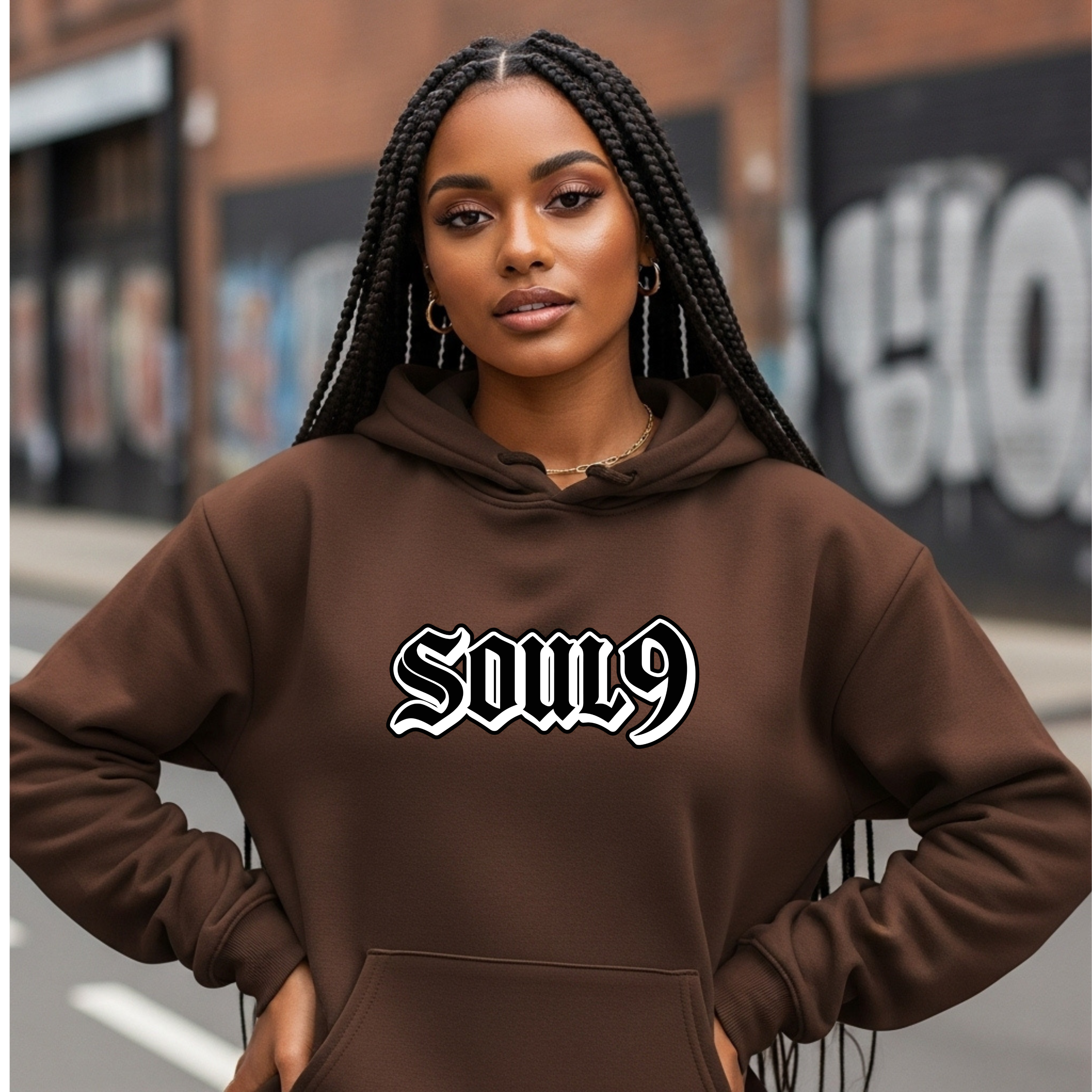 Soul9 Gothic Logo Hoodie — Vintage Blackletter Streetwear Pullover