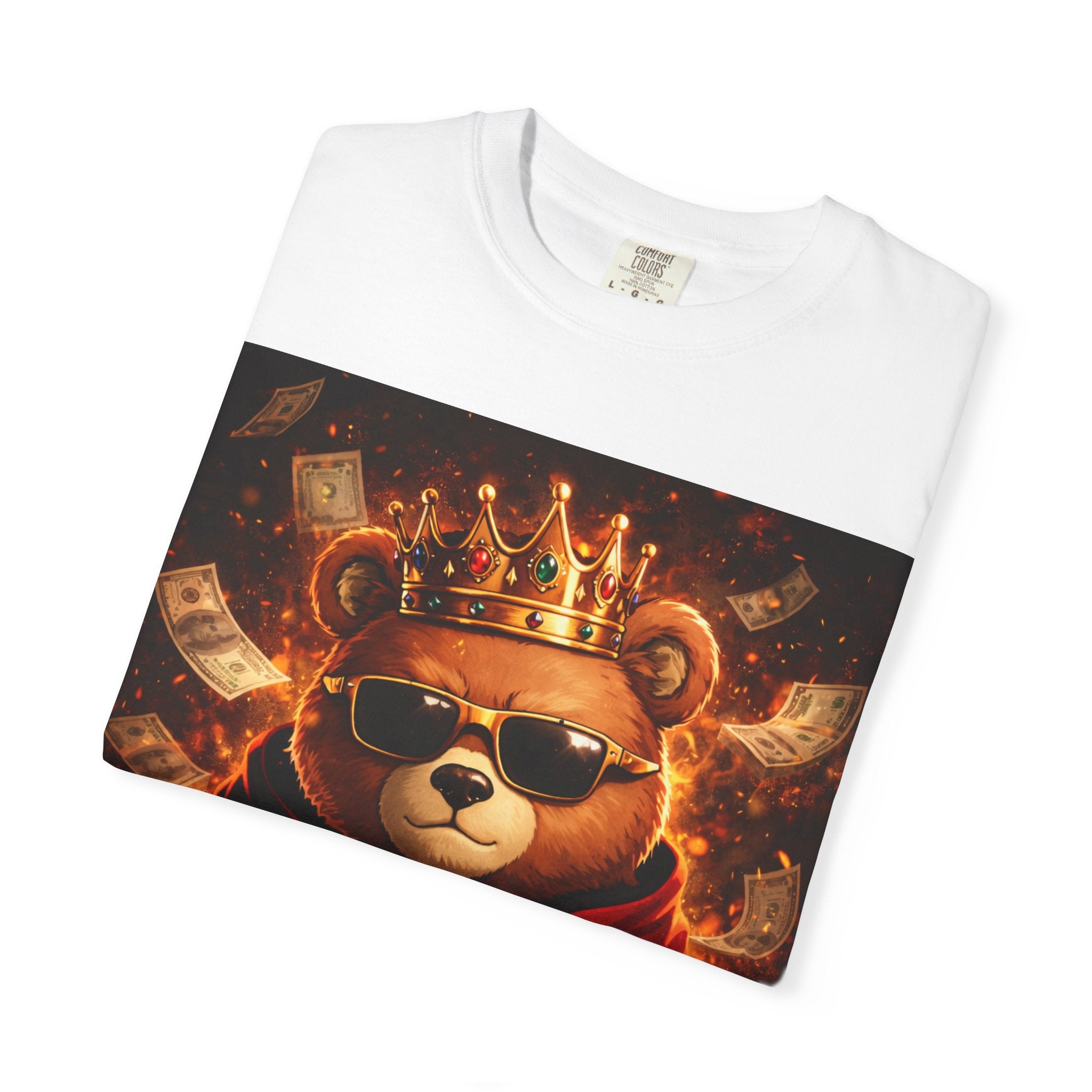 Bear King T-Shirt – Royal Money Crown Graphic Tee
