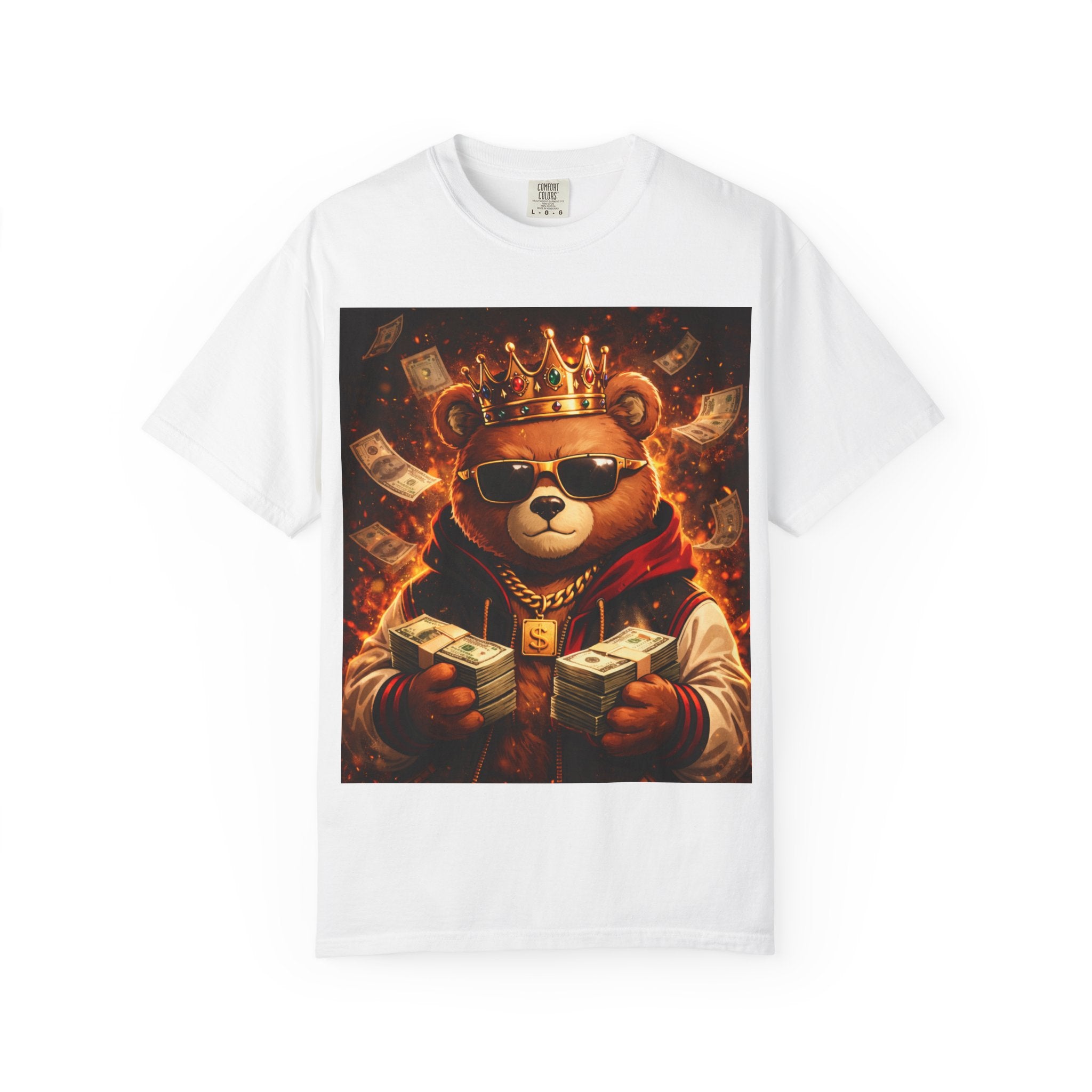 Bear King T-Shirt – Royal Money Crown Graphic Tee