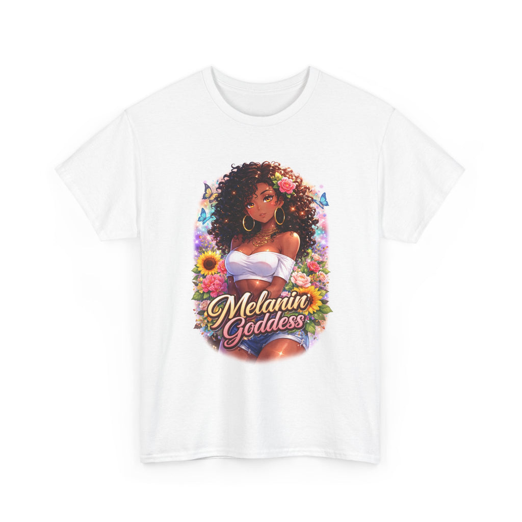 T-Shirt — "Melanin Goddess" Floral Afro Beauty Tee