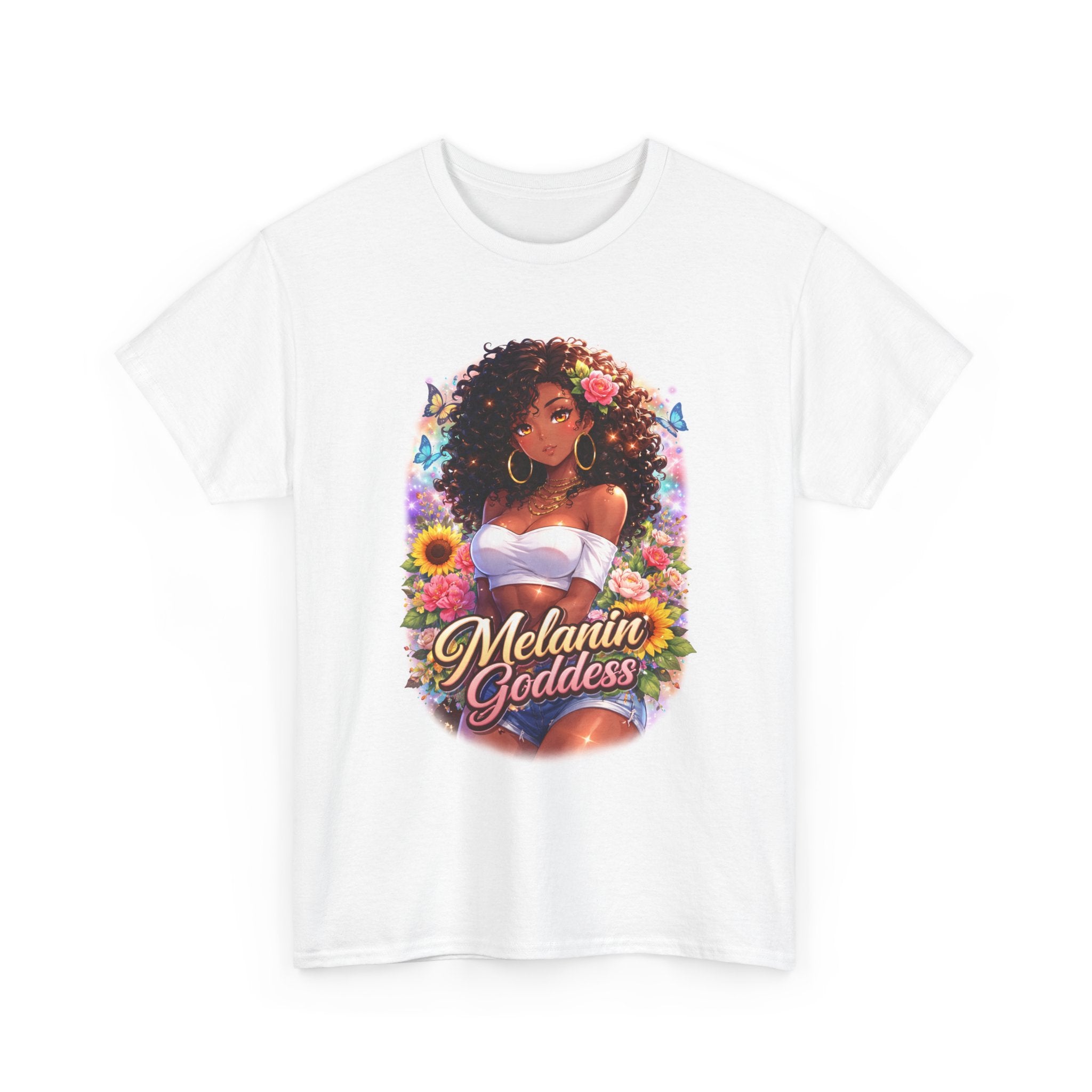 T-Shirt — "Melanin Goddess" Floral Afro Beauty Tee